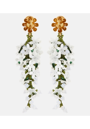 Oscar de la Renta Cascading Flower earrings