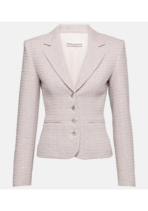Alessandra Rich Sequined single-breasted tweed blazer