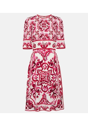 Dolce&Gabbana Printed charmeuse midi dress