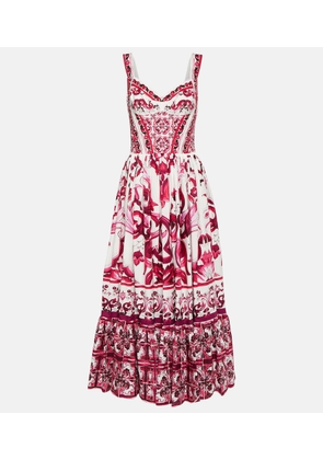 Dolce&Gabbana Printed cotton poplin maxi dress