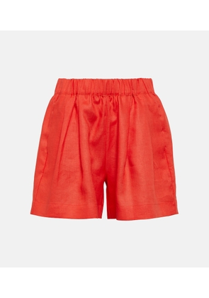Asceno High-rise linen shorts