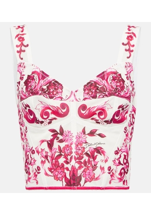 Dolce&Gabbana Majolica printed corset top