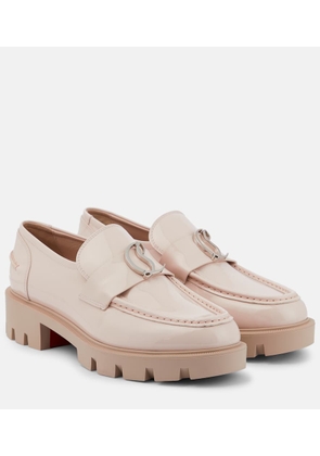 Christian Louboutin CL Moc Lug patent leather loafers