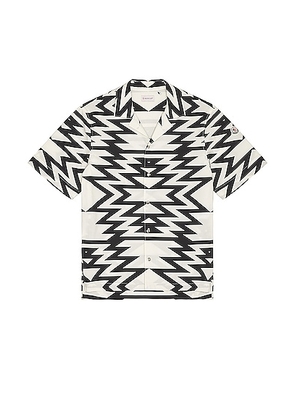 Moncler Short Sleeve Shirt in Black & White - Black. Size S (also in ).