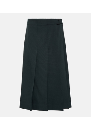 Lemaire Pleated wool wrap skirt