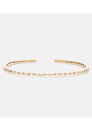 Suzanne Kalan 18kt gold cuff bracelet with diamonds