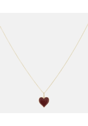 Sydney Evan Heart 14kt gold necklace with enamel
