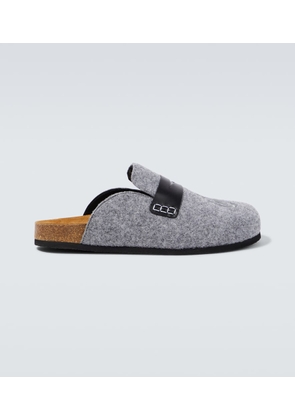 JW Anderson Leather-trimmed slippers