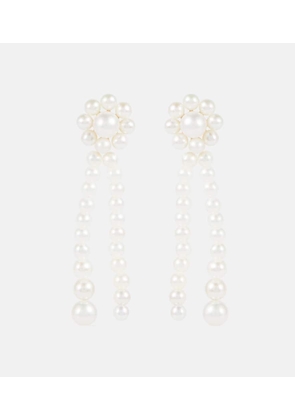 Sophie Bille Brahe Promenade de Fleur 14kt gold earrings with freshwater pearls