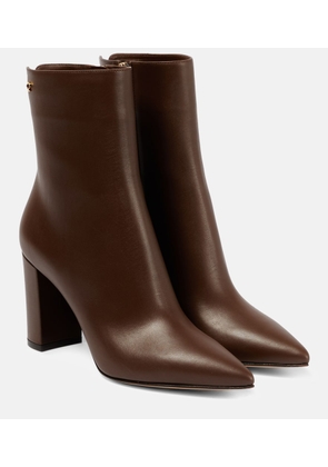 Gianvito Rossi Piper 85 leather ankle boots