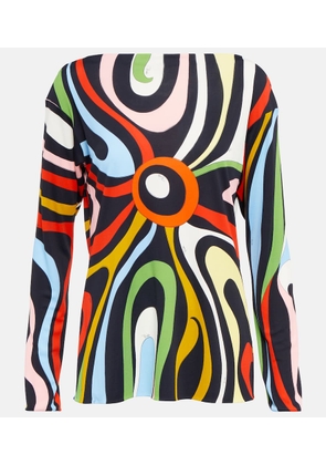 Pucci Printed jersey blouse