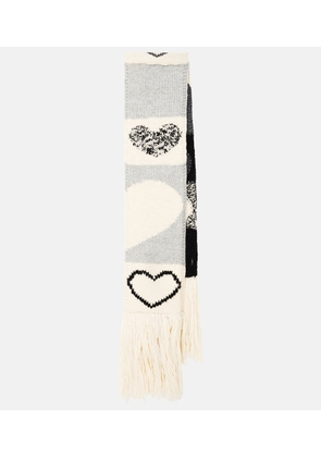 Joseph Intarsia wool-blend scarf