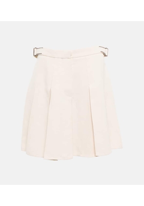 Brunello Cucinelli Pleated linen blend skirt
