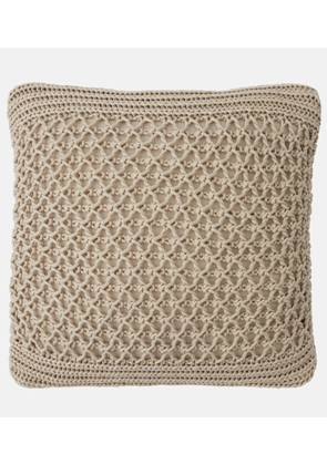 Brunello Cucinelli Cable-knit cotton cushion