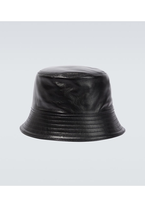 Prada Leather bucket hat
