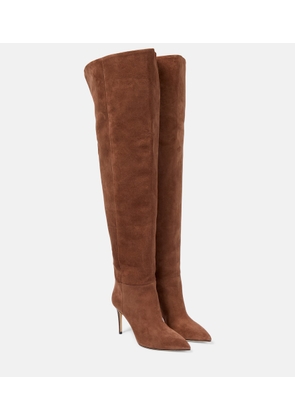Paris Texas Suede over-the-knee boots