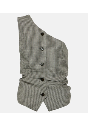 Acne Studios One-shoulder linen-blend vest