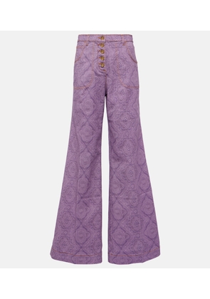 Etro Printed flared jeans