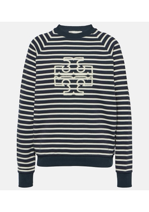 Tory Sport Striped cotton terry sweatshirt