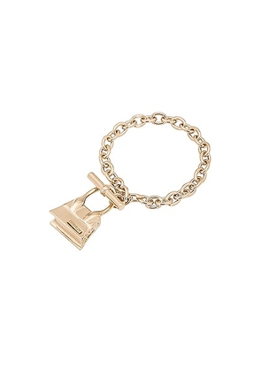 JACQUEMUS Le Bracelet Chiquito Barr in Light Gold - Metallic Gold. Size all.