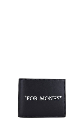 OFF-WHITE Quote Bookish Bifold Wallet in Black - Black. Size all.