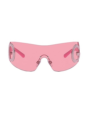 Dolce & Gabbana Shield Sunglasses in Pink - Pink. Size all.