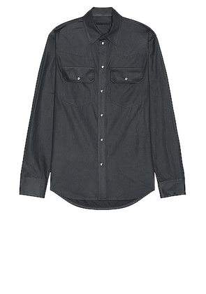 Helmut Lang Wester Shirt in Slate - Slate. Size M (also in L, S, XL/1X).