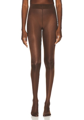 Wolford Satin Touch Tights in Cocoa - Brown. Size XS (also in L, S, XL).