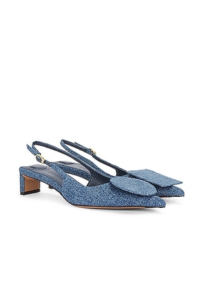 JACQUEMUS Les Slingbacks Duelo B in Blue - Blue. Size 35 (also in 37, 38, 39, 41).