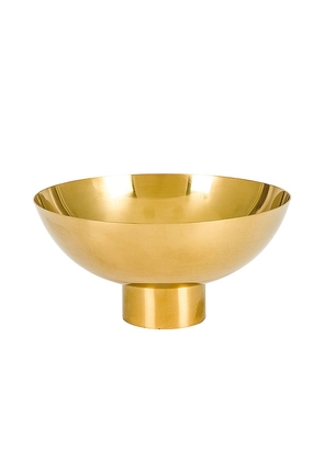 HAWKINS NEW YORK Essential Medium Footed Bowl in Metallic Gold.