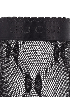 Gg Black & Silver Net Lurex Stockings