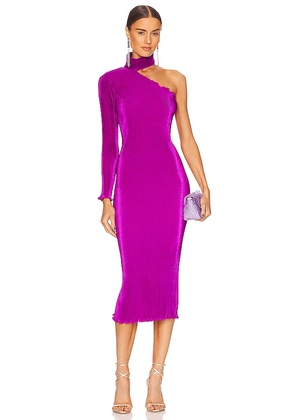 L'IDEE Soiree 90's Sleeved Gown in Purple. Size 6/XS.