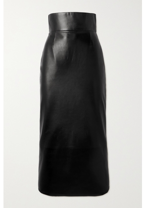 Alexander McQueen - Leather Midi Skirt - Black - IT38,IT40,IT42
