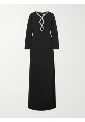 Elie Saab - Cutout Crystal-embellished Stretch-cady Gown - Black - FR34,FR36,FR38,FR40,FR42,FR44,FR46