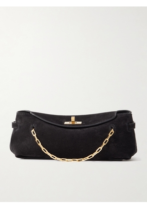 Anya Hindmarch - Waverley Mini Suede Shoulder Bag - Black - One size