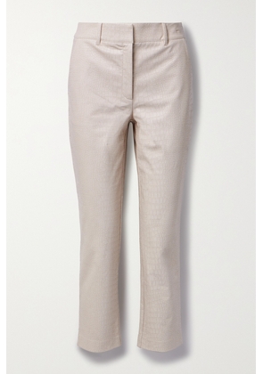 Commando - Croc-effect Faux Leather Straight-leg Pants - Cream - x small,small,medium,large,x large