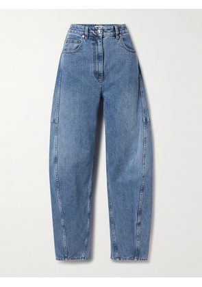 Tibi - Sid Paneled High-rise Tapered Jeans - Blue - 24,25,26,27,28,29,30,31,32