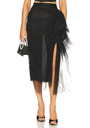 NBD Mirella Midi Skirt in Black. Size XXS.