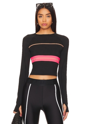 P.E Nation Verbena Long Sleeve Top in Black. Size L, M, S.