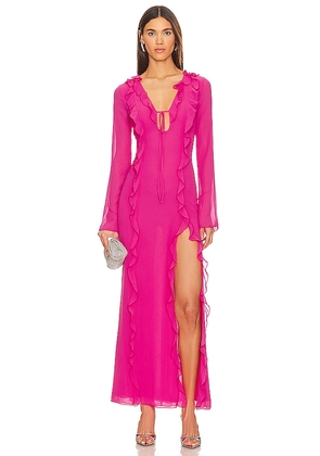 NBD Janvi Maxi Dress in Pink. Size L, S.