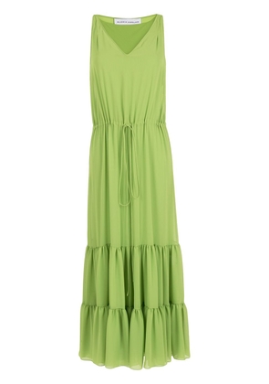 Gloria Coelho gathered sleeveless maxi dress - Green