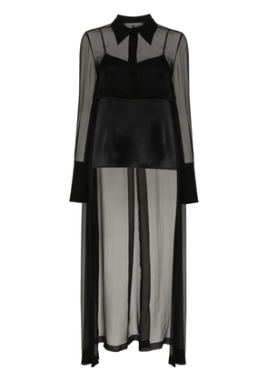 Alberta Ferretti semi-sheer asymmetric shirt - Black