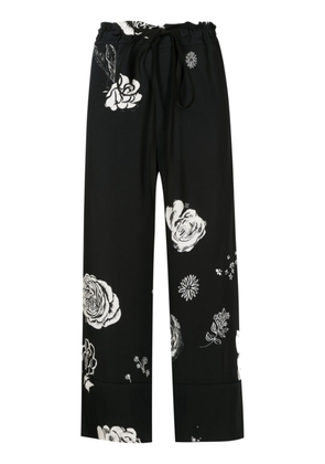 Gloria Coelho x Paulo Von Poser floral-print trousers - Black