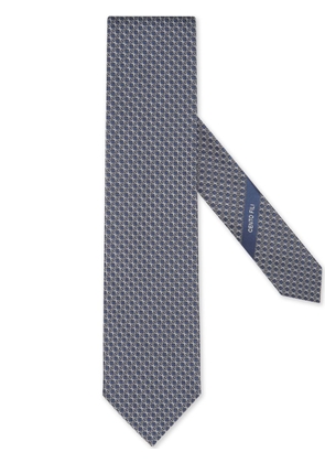 Zegna Cento Fili jacquard silk tie - Blue