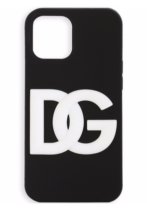 Dolce & Gabbana DG patch iPhone 12 Pro max case - Black