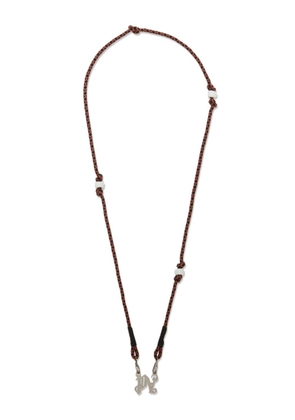 Palm Angels PA monogram necklace - Brown