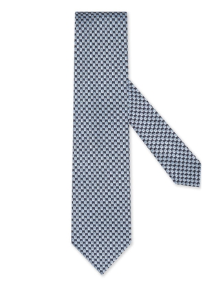 Zegna pattern-jacquard silk tie - Blue