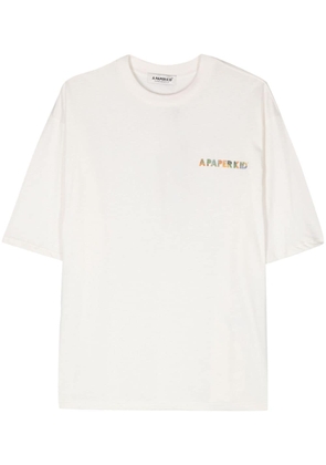 A Paper Kid logo-print cotton T-shirt - White