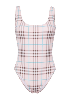 Burberry check-pattern swimsuit - Pink