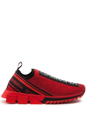 Dolce & Gabbana Sorrento rhinestone-embellished sneakers - Red